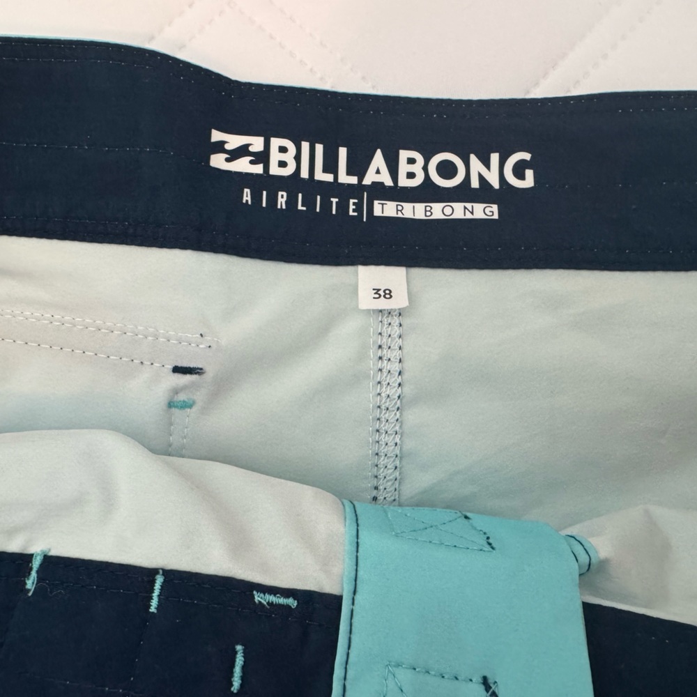 Billabong Aqua and Navy Swim Shorts - Picture 3 of 4